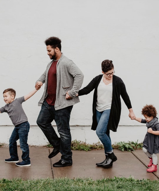 family walking together